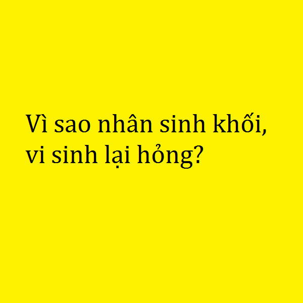 Vì sao nhân sinh khối vi sinh lại hỏng